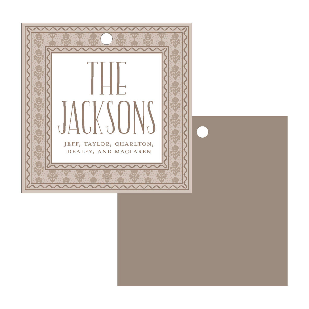 Block Print Gift Tag