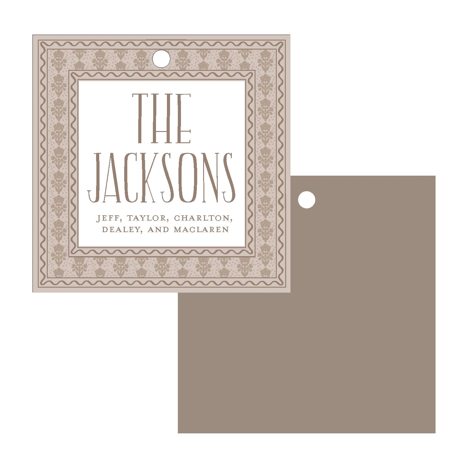 Block Print Gift Tag