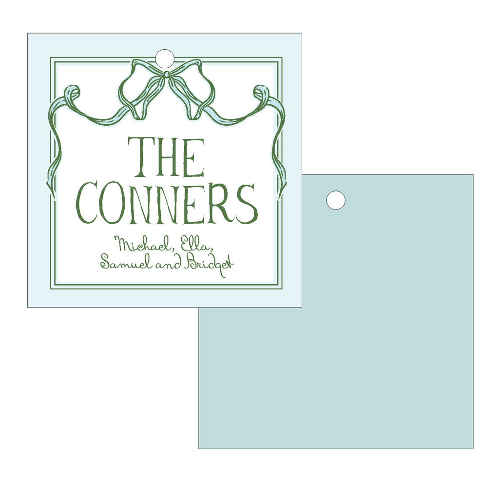 Bow Garland Gift Tag
