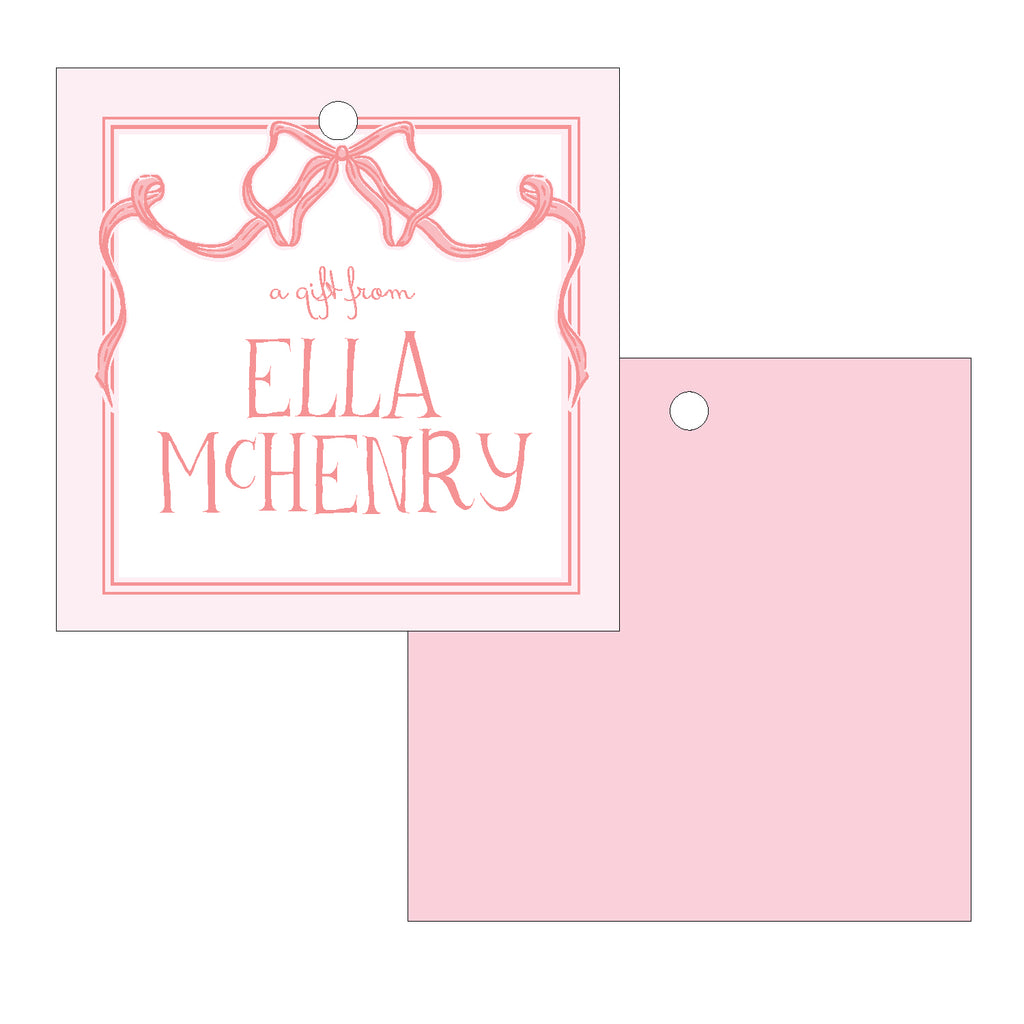 Bow Garland Gift Tag