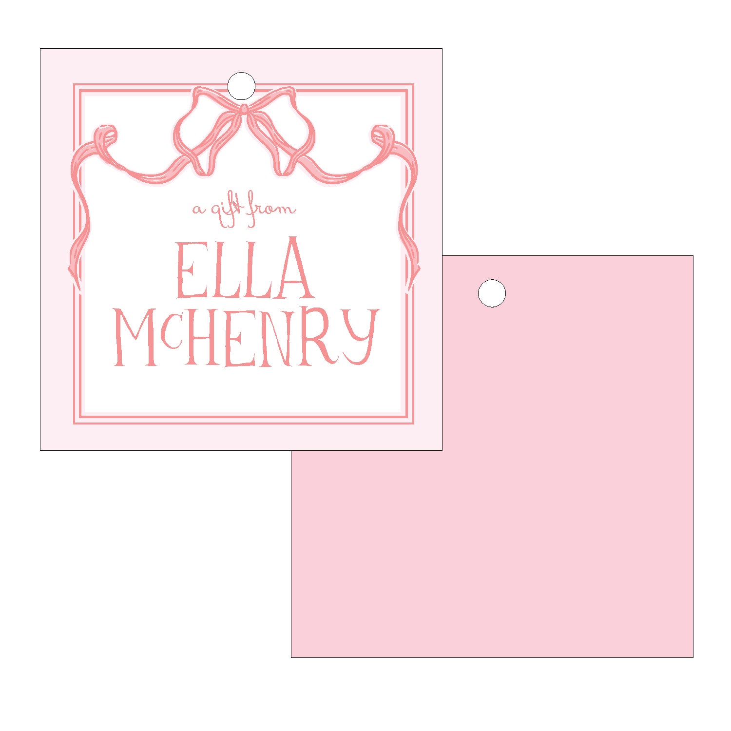 Bow Garland Gift Tag