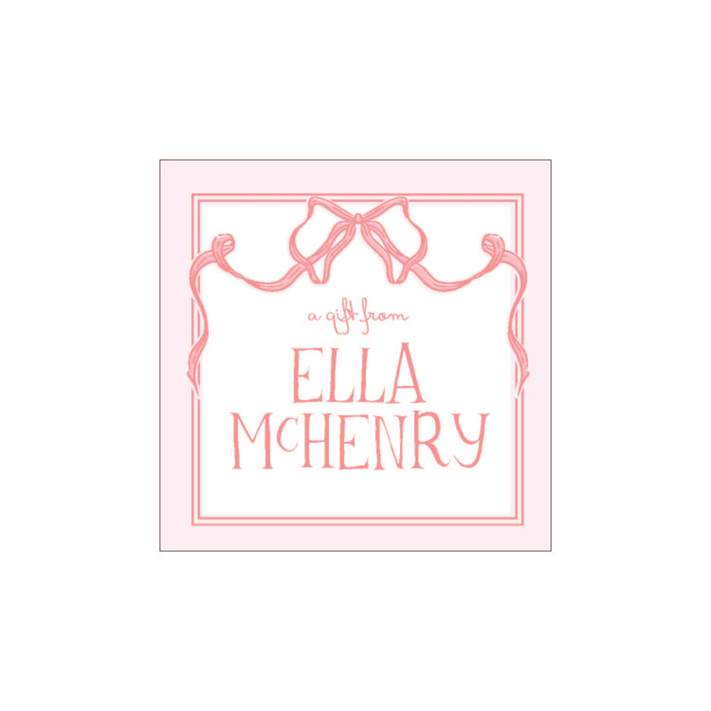 Bow Garland Gift Tag