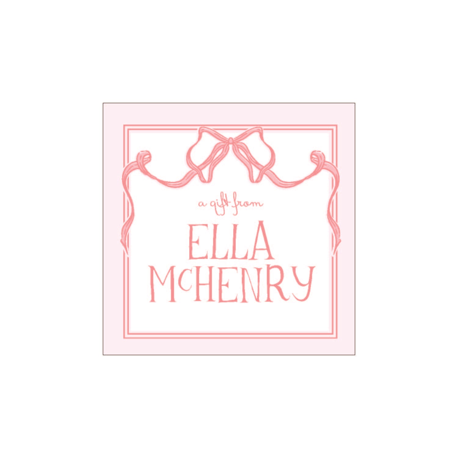 Bow Garland Gift Tag