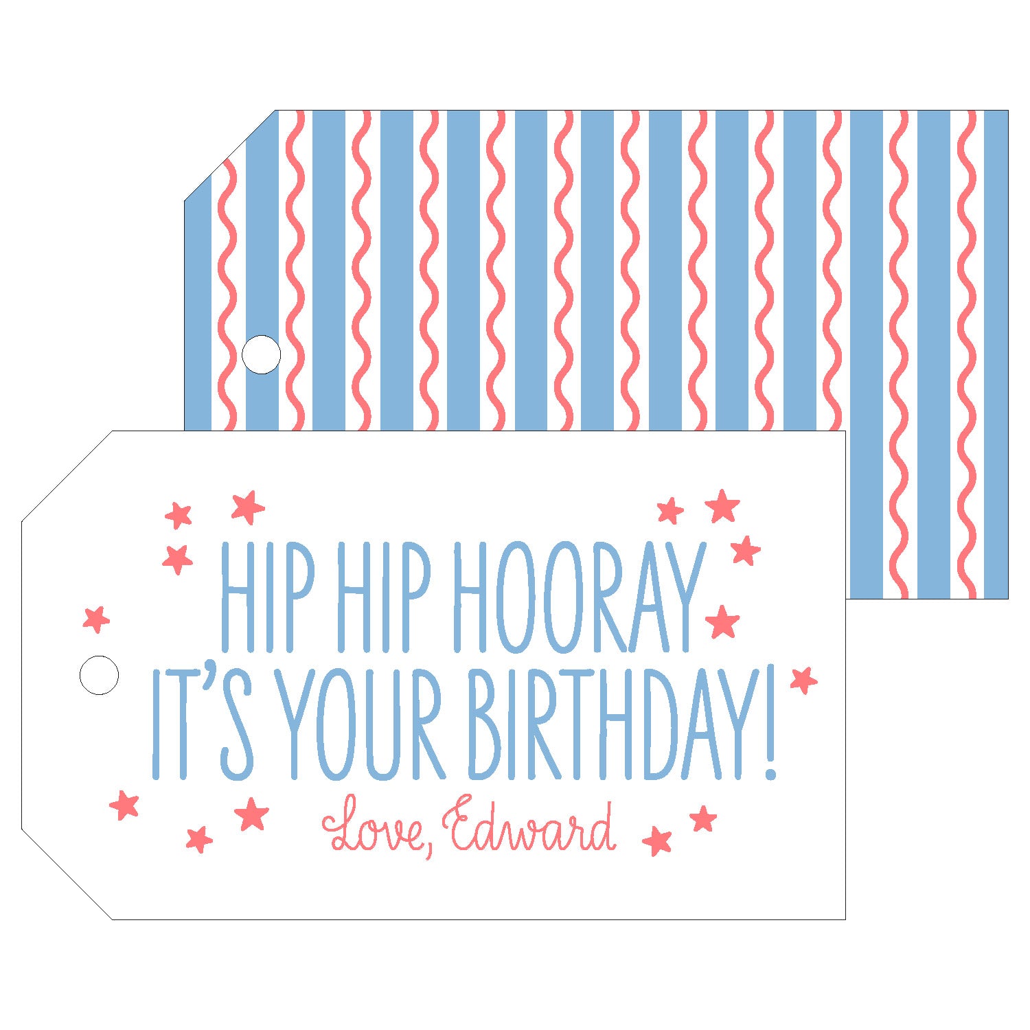 Hip Hip Hooray Gift Tag