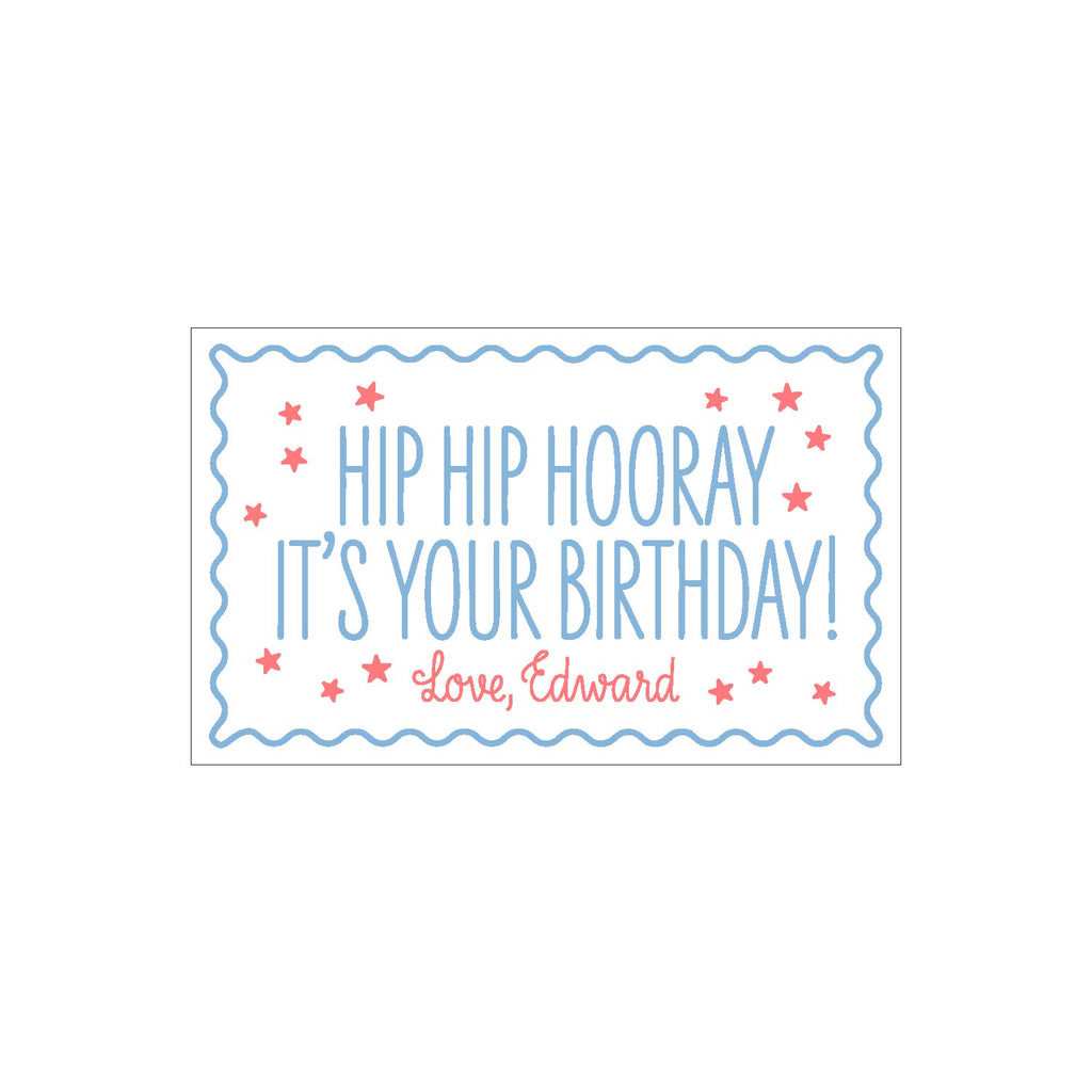 Hip Hip Hooray Gift Tag