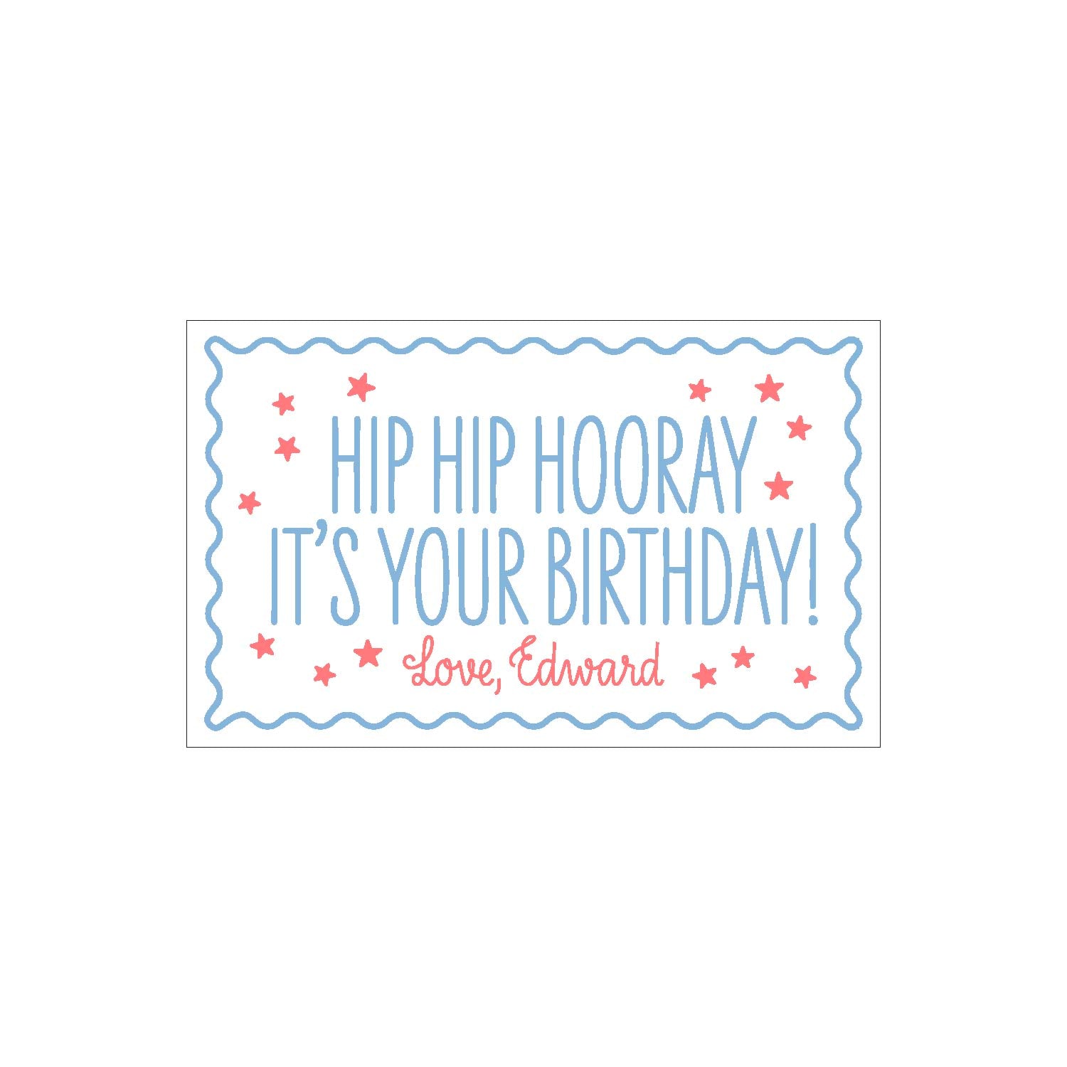 Hip Hip Hooray Gift Tag