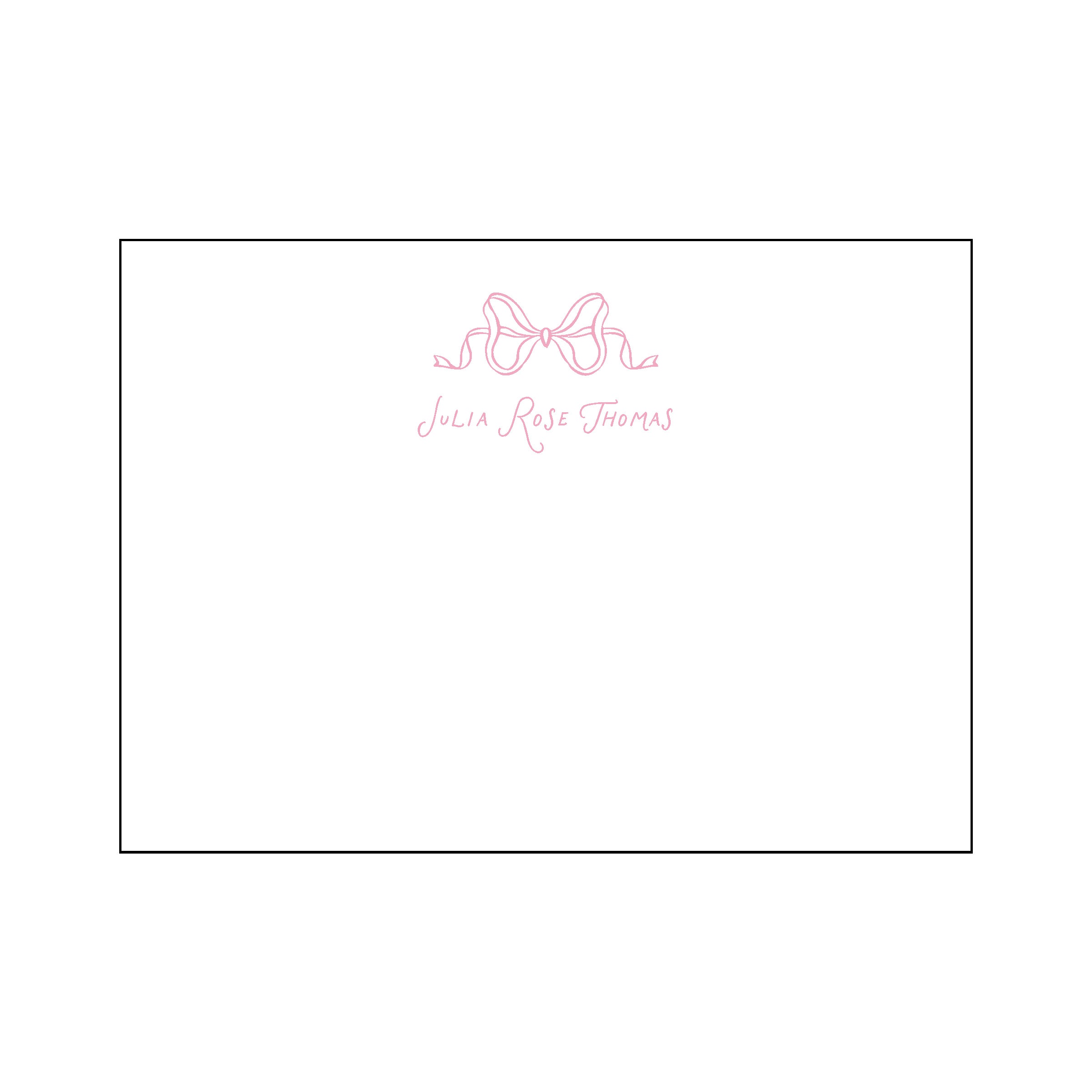 Bow Personal Stationery Set