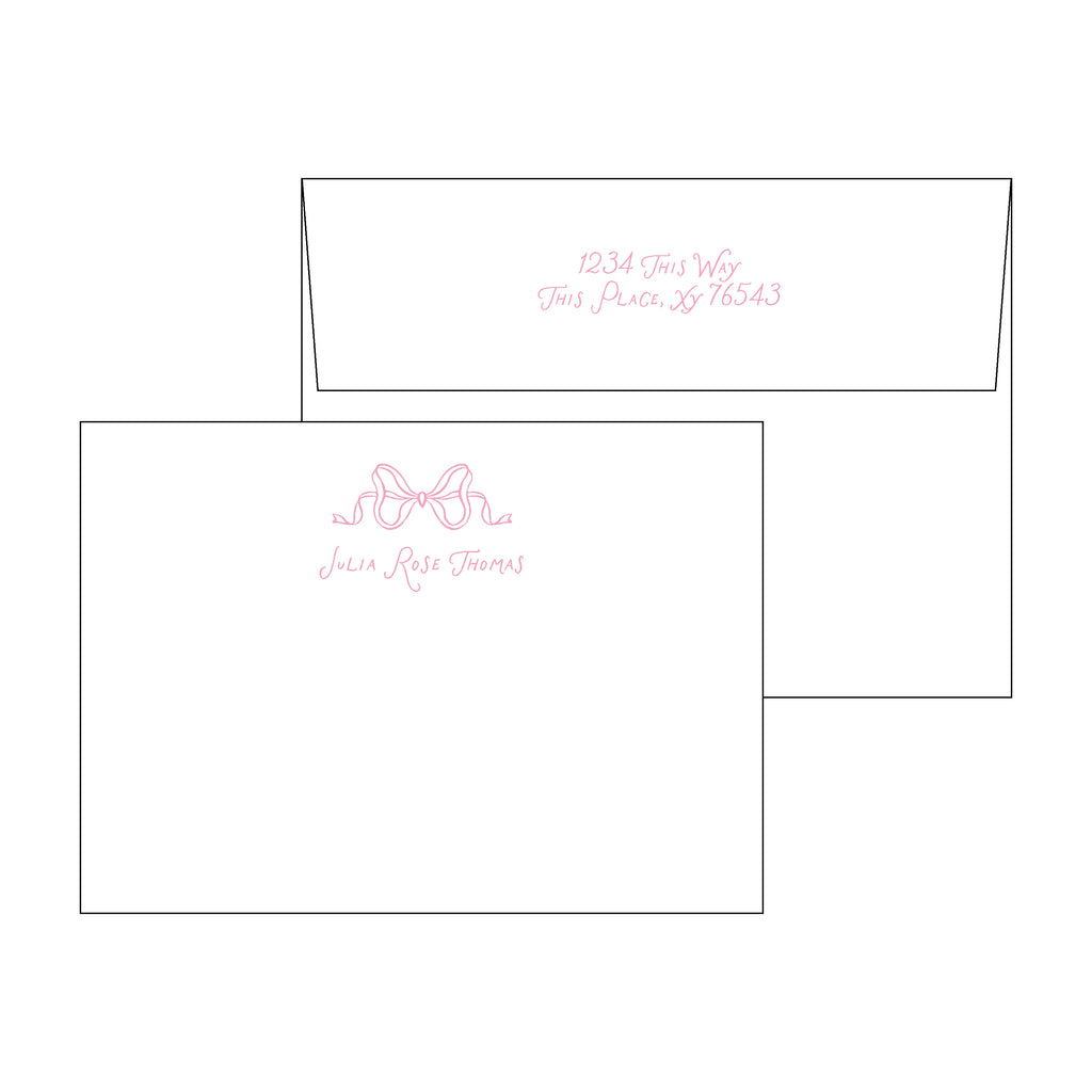 Bow Personal Stationery Set