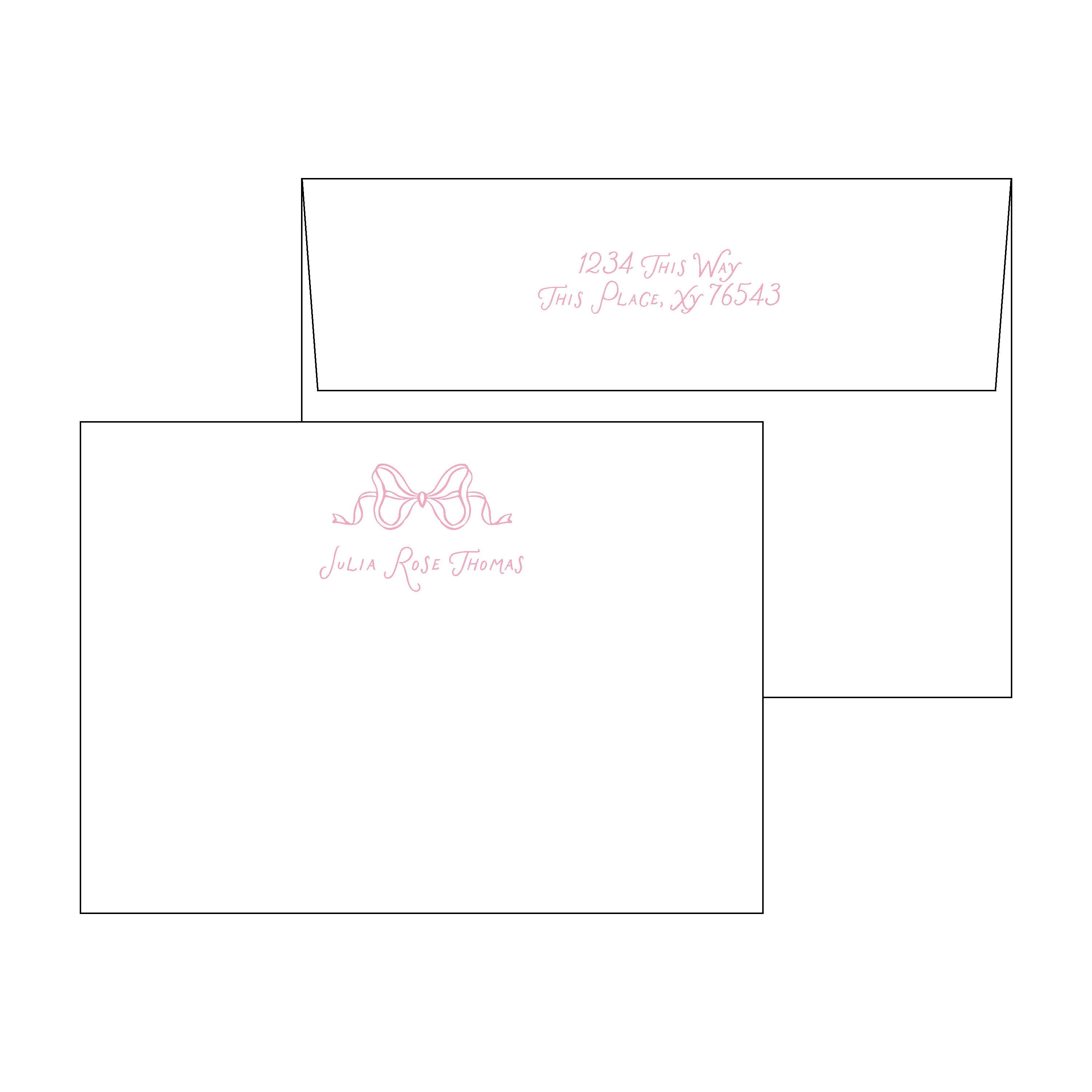 Bow Personal Stationery Set