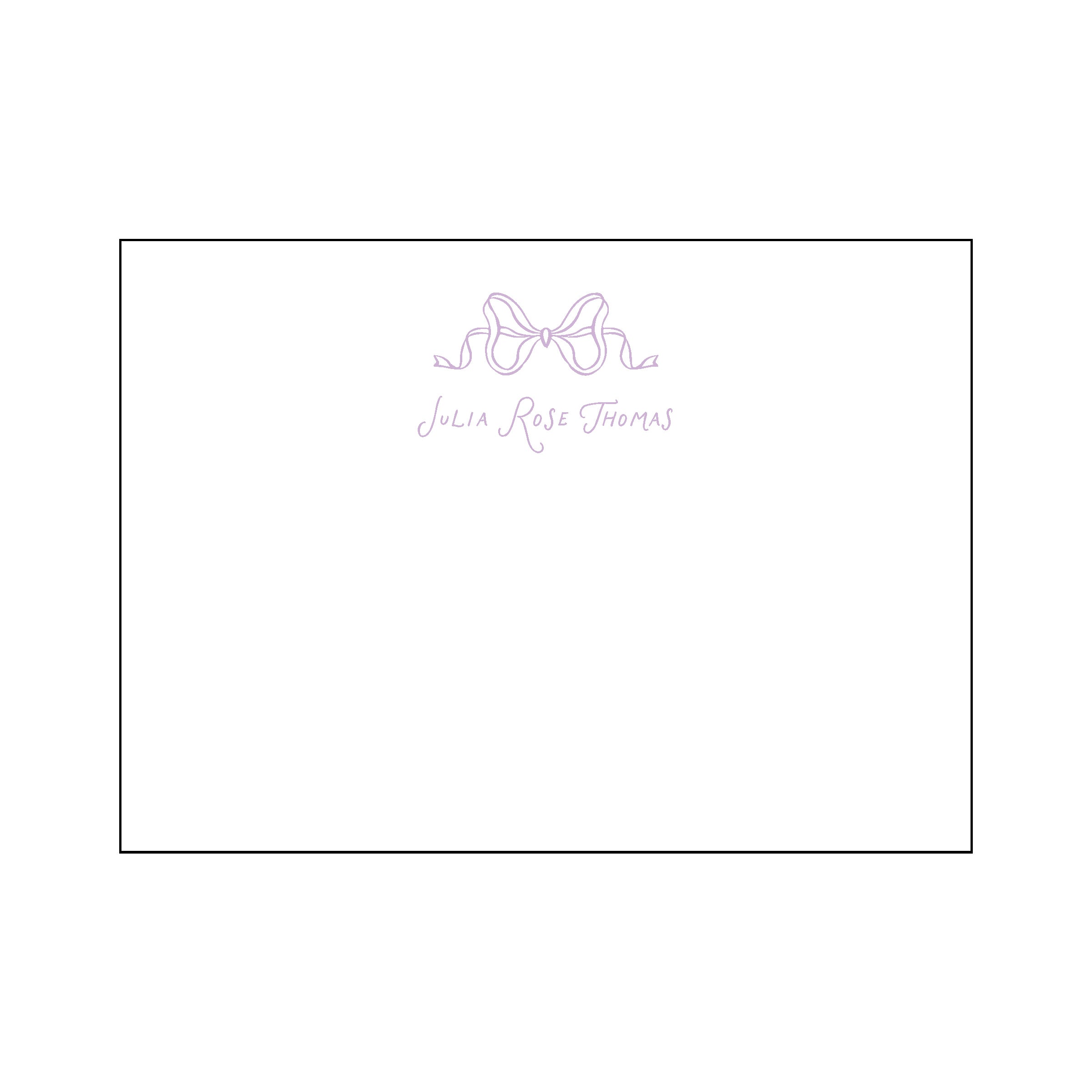 Bow Personal Stationery Set