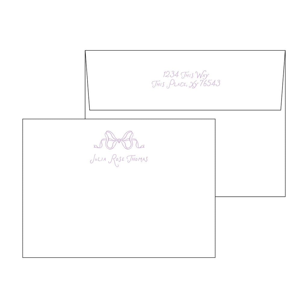 Bow Personal Stationery Set