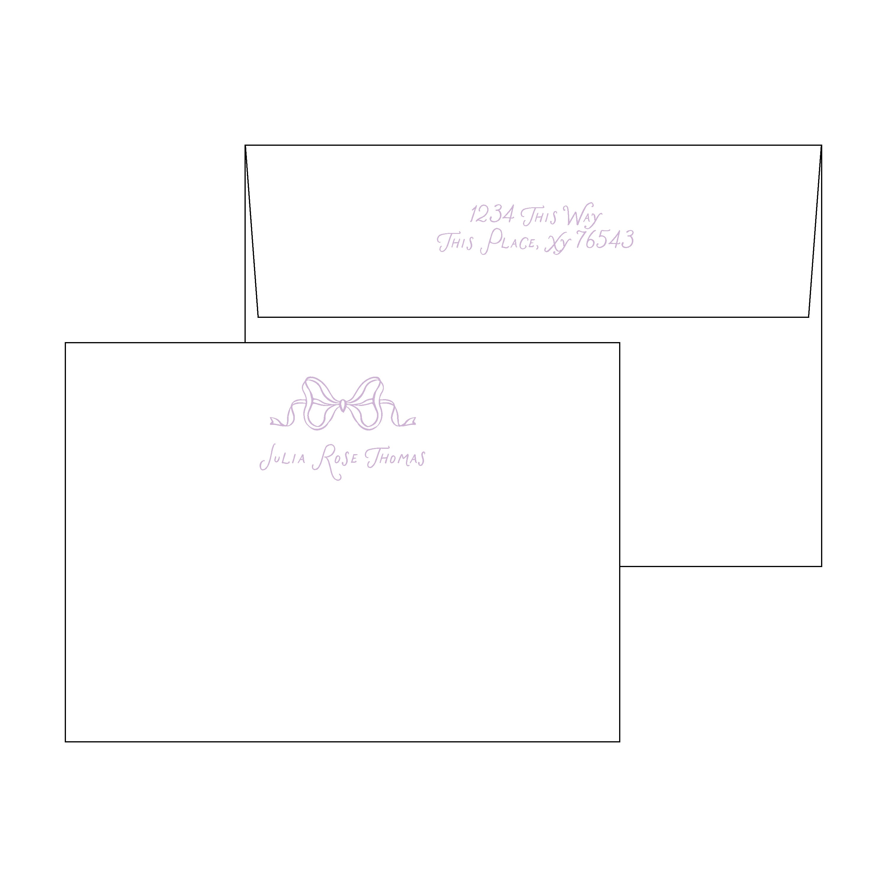 Bow Personal Stationery Set
