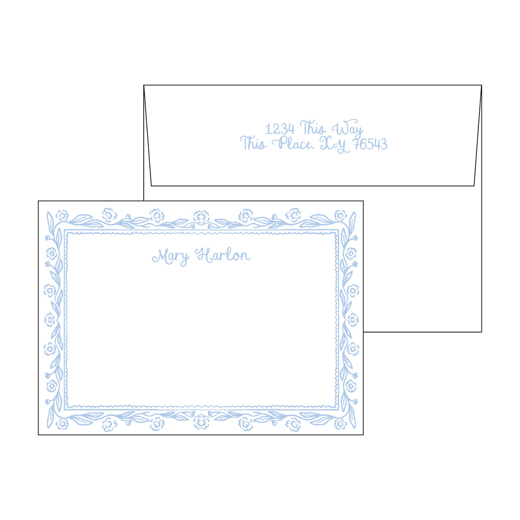 Floral Frame Personal Stationery Set