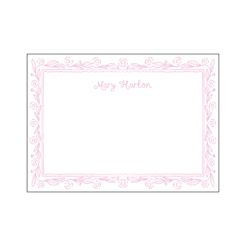 Floral Frame Personal Stationery Set