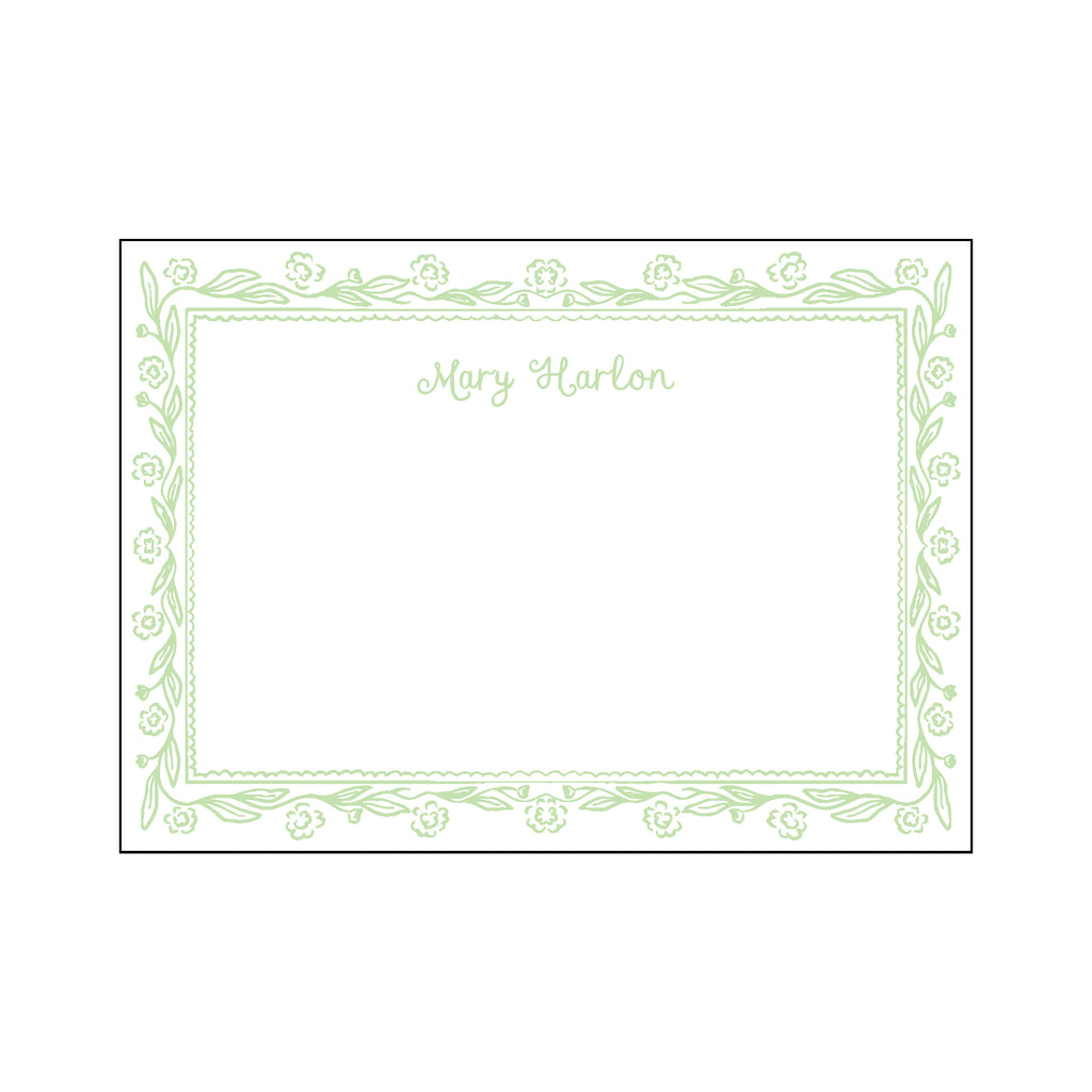 Floral Frame Personal Stationery Set