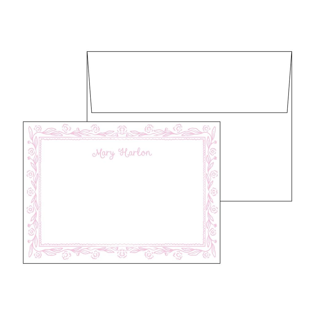 Floral Frame Personal Stationery Set