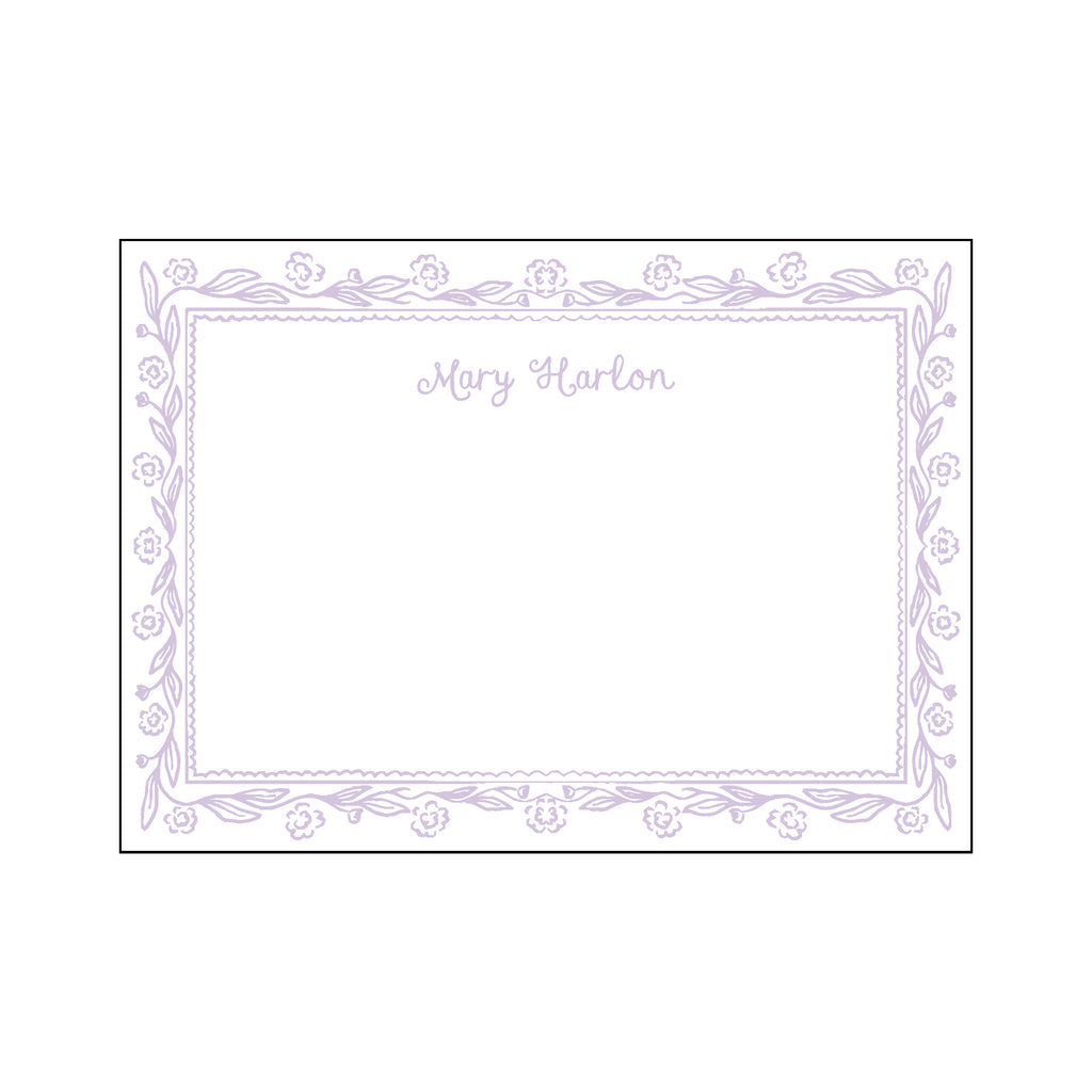 Floral Frame Personal Stationery Set