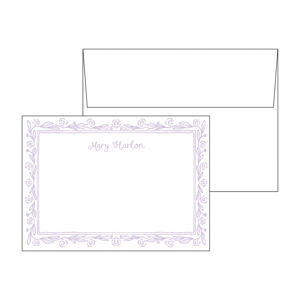 Floral Frame Personal Stationery Set