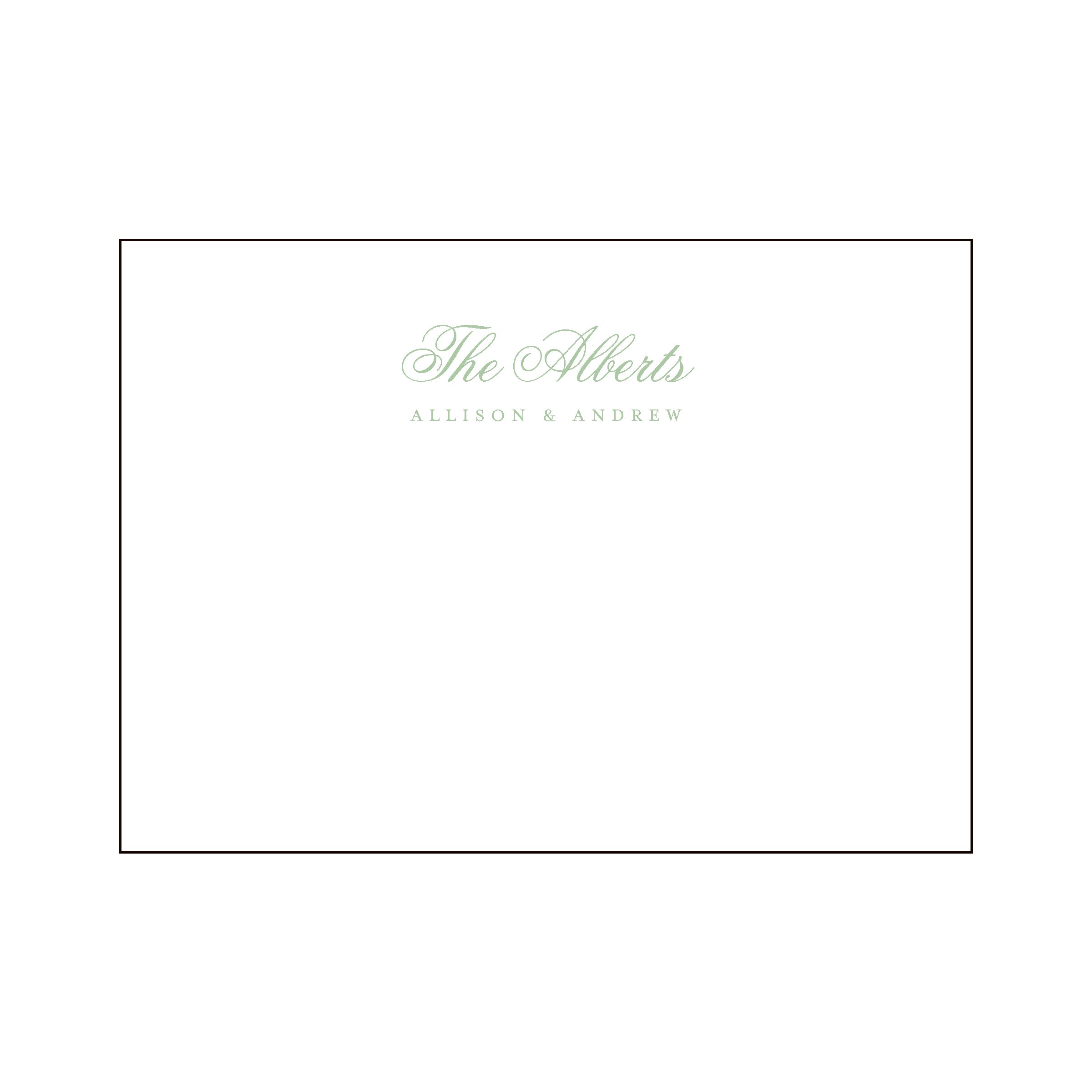 Fancy Family Personal Stationery Set