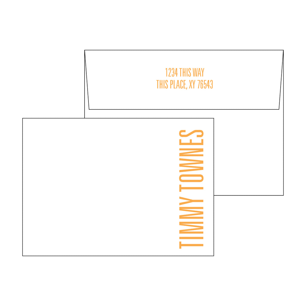 On The Side Personal Stationery Set