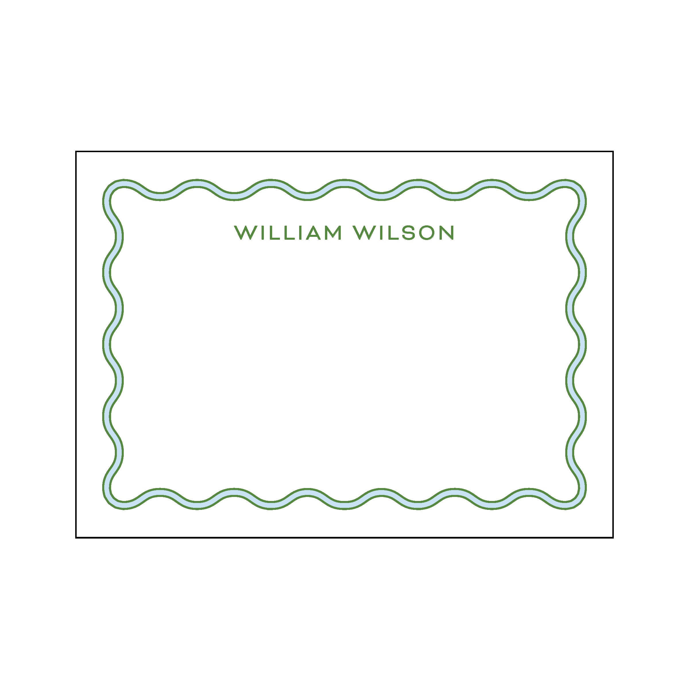 Wavy Double Stripe Stationery Set
