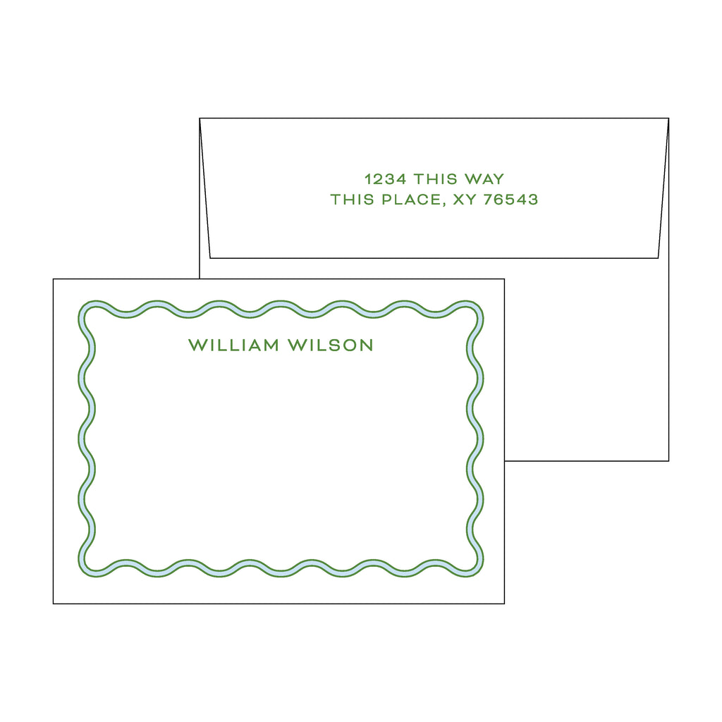 Wavy Double Stripe Stationery Set