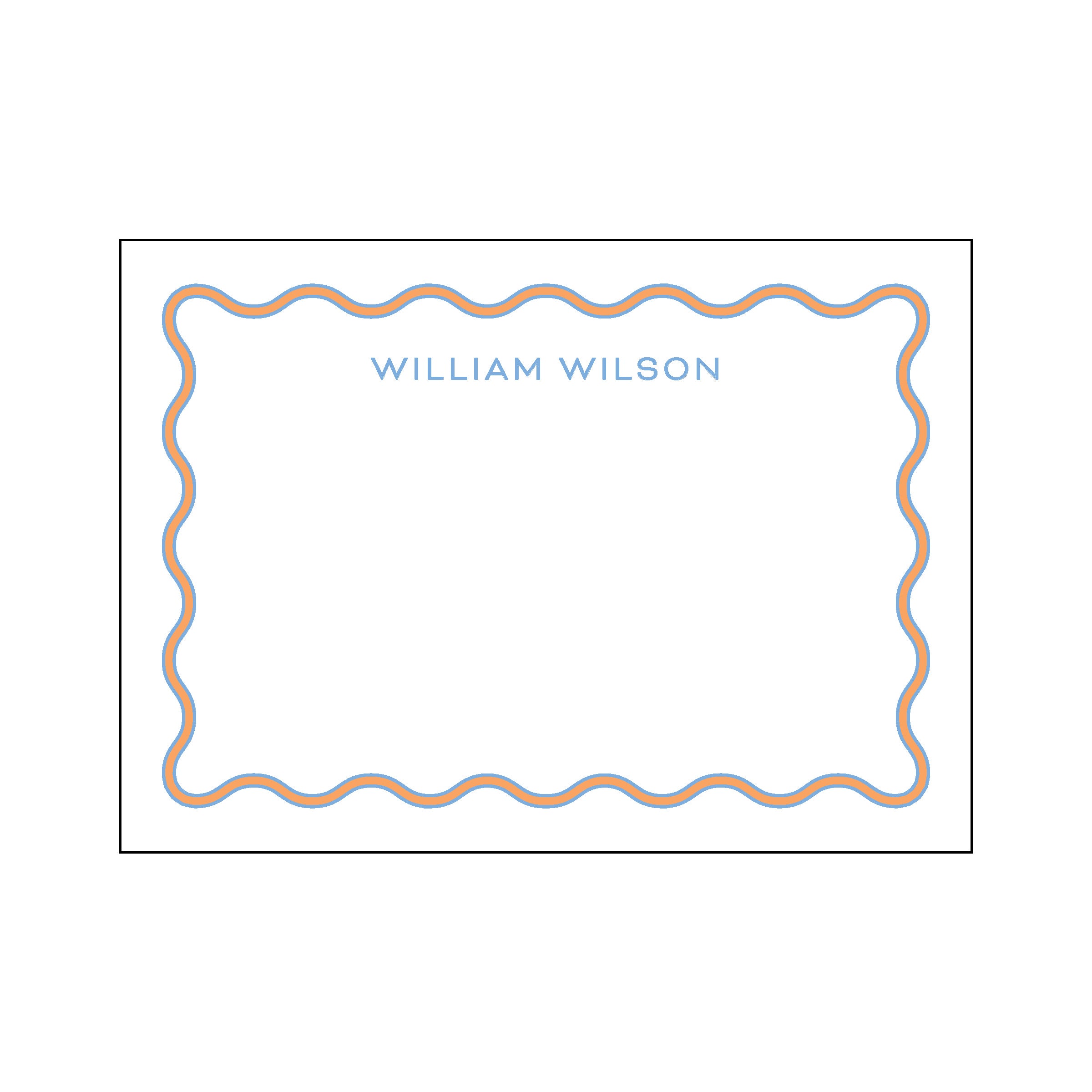 Wavy Double Stripe Stationery Set