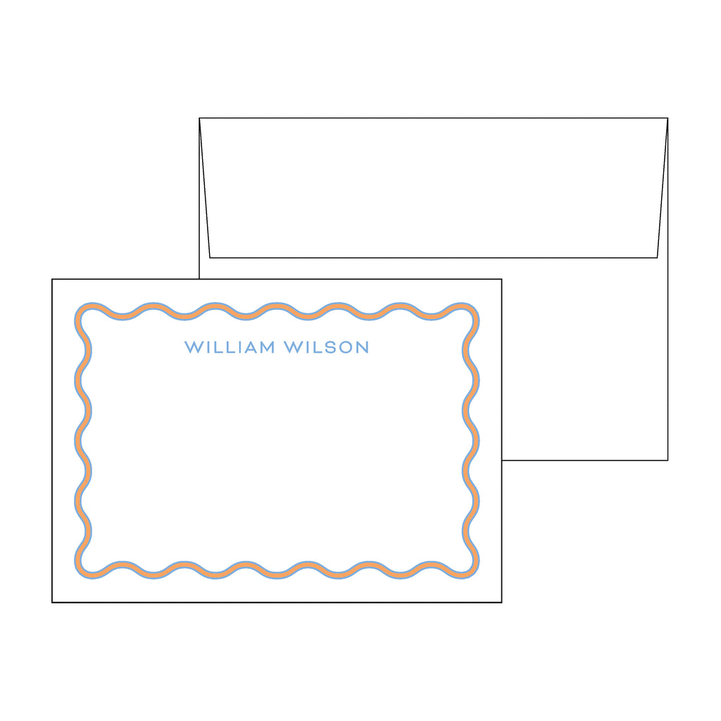 Wavy Double Stripe Stationery Set