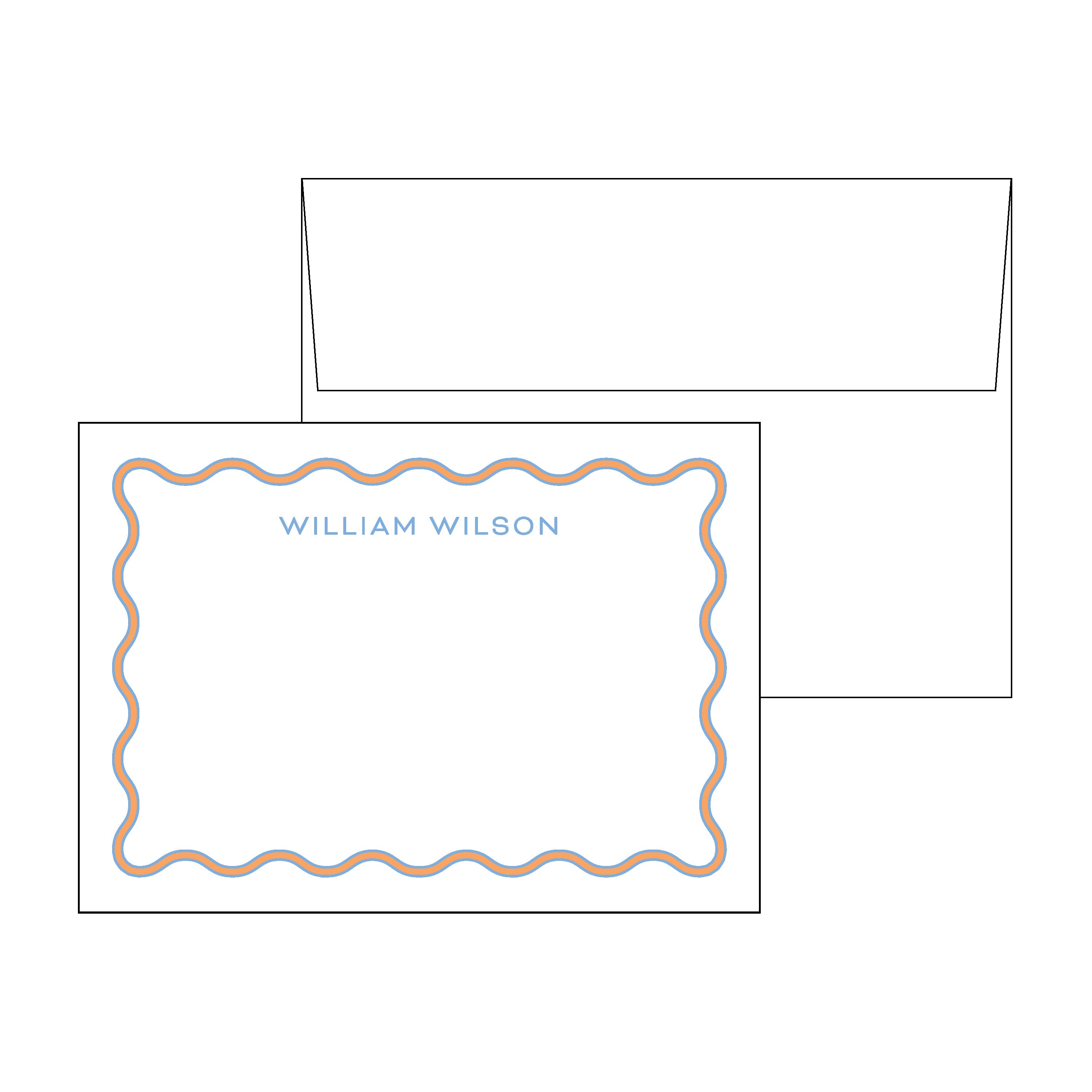 Wavy Double Stripe Stationery Set