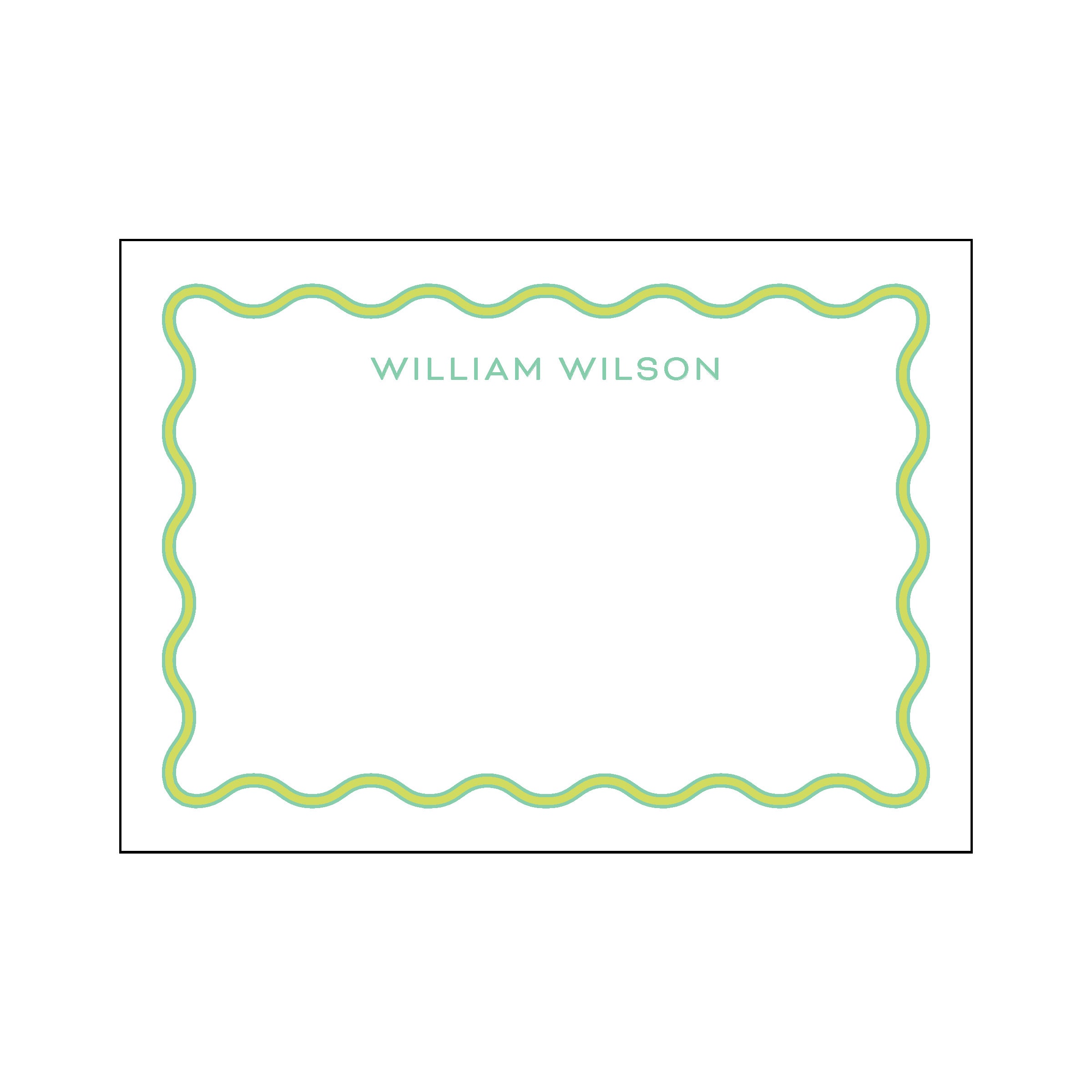 Wavy Double Stripe Stationery Set