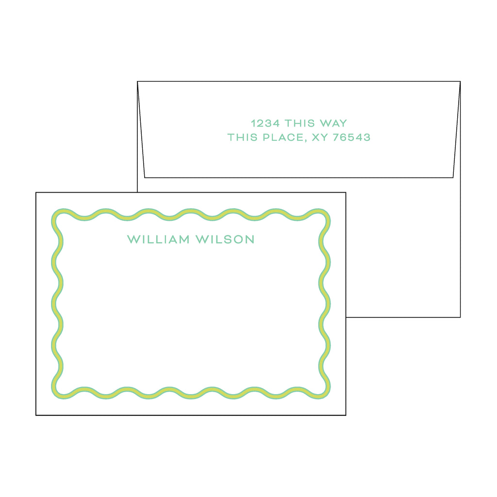 Wavy Double Stripe Stationery Set