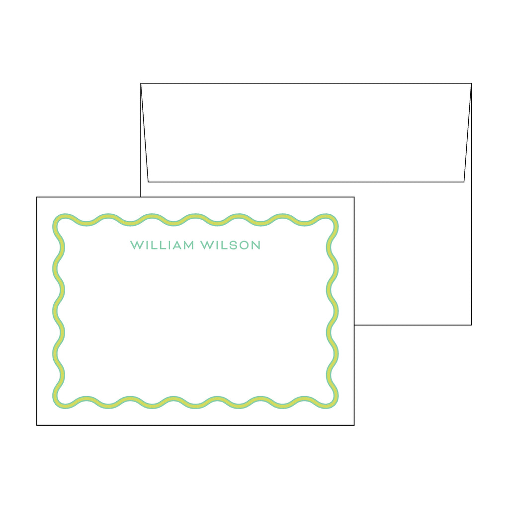 Wavy Double Stripe Stationery Set