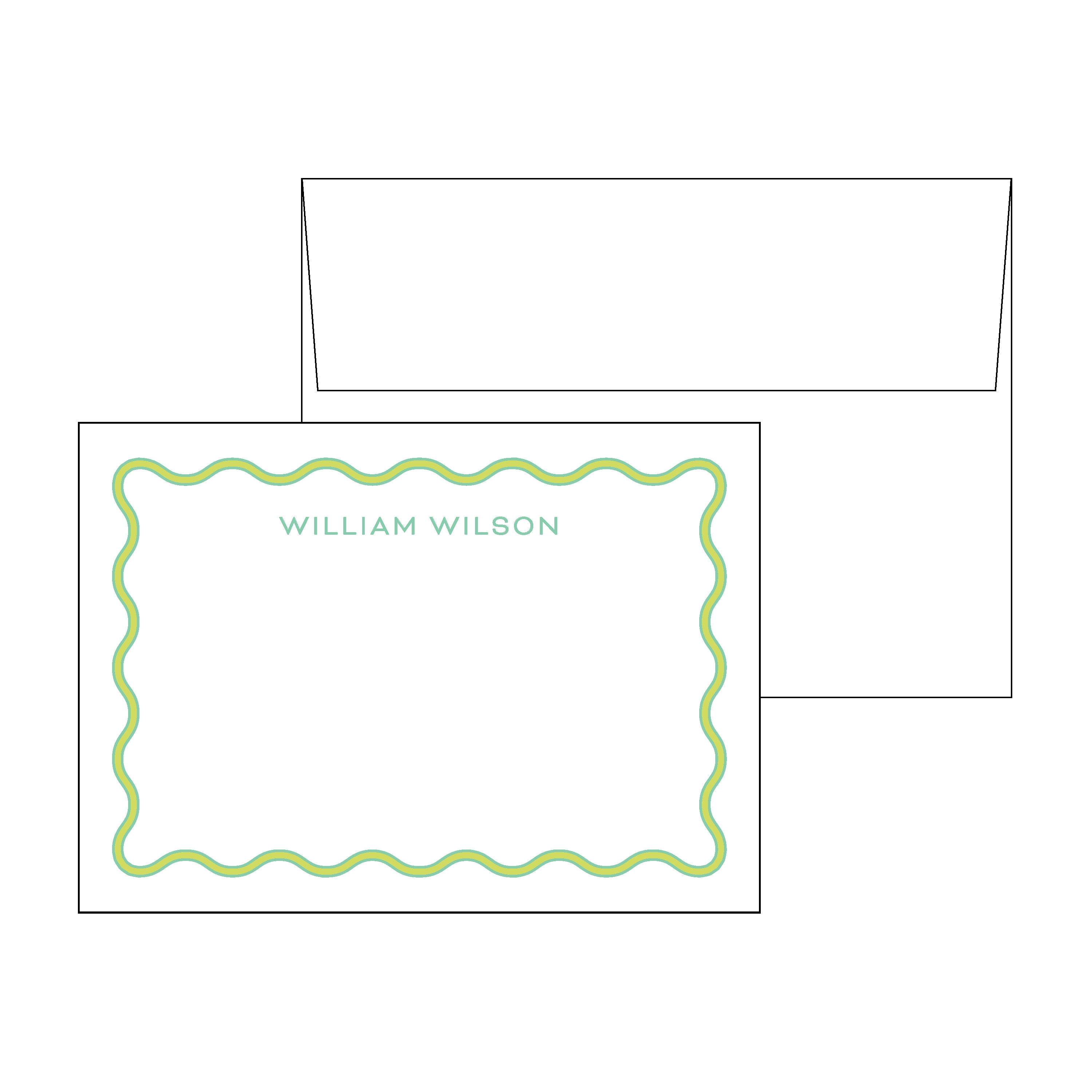 Wavy Double Stripe Stationery Set