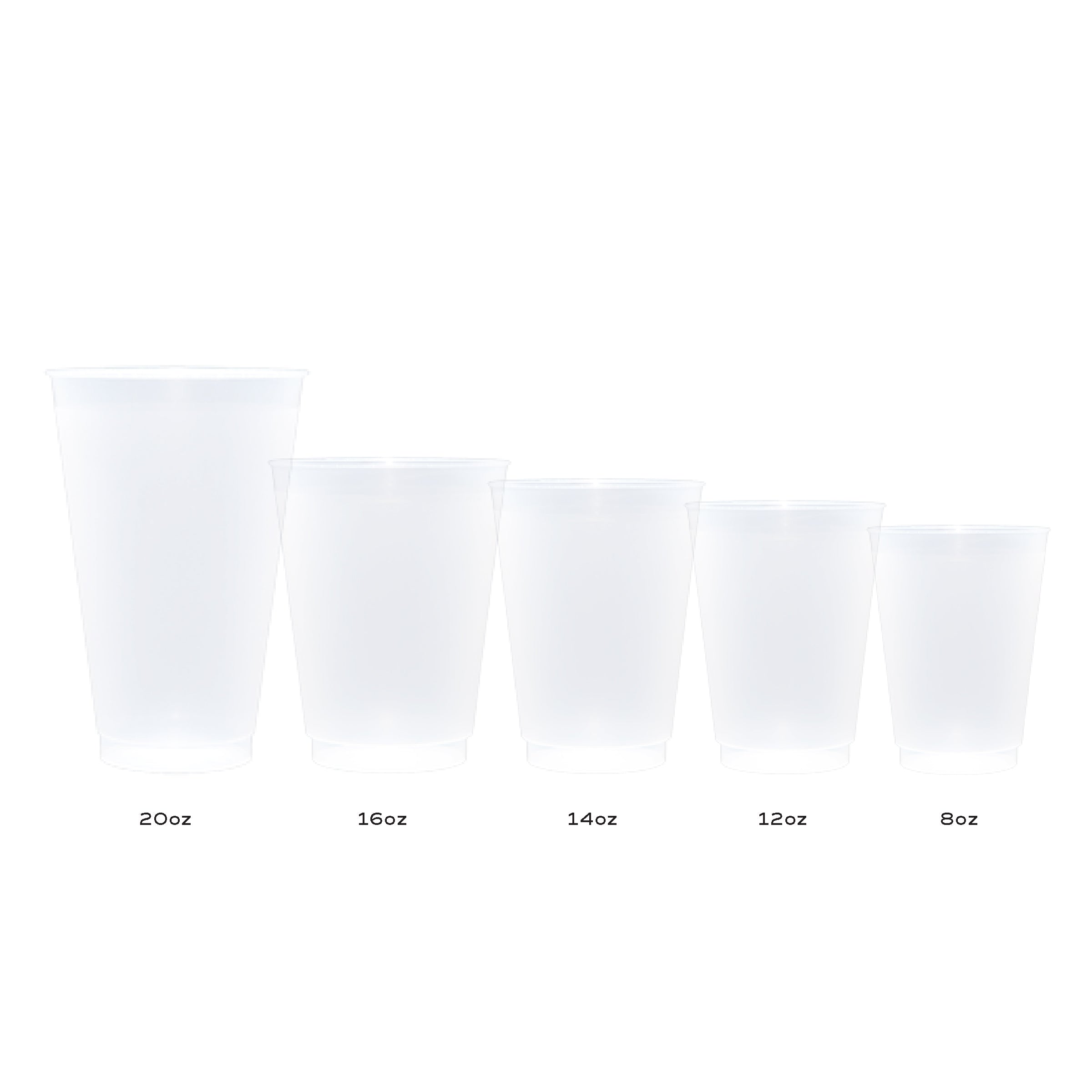 Frosted Shatterproof Cups